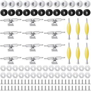 Jexine 6 세트 DIY 핑거보드 키트 핑거보드 액세서리 미니 핑거 스케이트보드 부품 12 브래킷 54 나사 30