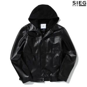 [롯데백화점]지이크 SS 봄가을용 비건레더 후드배색 블랙블루종 9002 DHSIEG