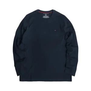 타미힐피거 남여공용 코어 플래그 크루넥 긴팔 티셔츠 네이비