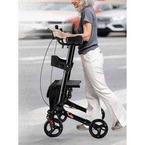 노인구루마 어르신유모차 할머니 고령자용 트롤리 보행보조기 훈련 검은색 핸드푸시 화이트