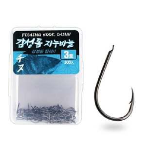 감성돔 지누바늘 3호 블랙니켈 덕용 낚시바늘 5호