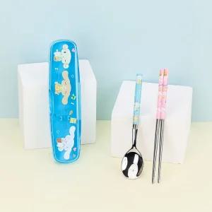 시나모롤 수저케이스 세트/귀여운/캐릭터/아동/수저/초등/어린이/세트/케이스/수저통/휴대용/도시락/직장인