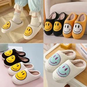 스마일털실내화 겨울실내화 털슬리퍼/방한화/털슬리퍼/털실내화/겨울/여성/방한신발/내빈/소음/방지