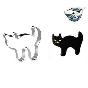 고품질 할로윈 고양이 모양 스텐 쿠키틀 스텐 쿠키커터 고양이쿠키커터 쿠키만들기 과자만들기 (WFHJ31A)