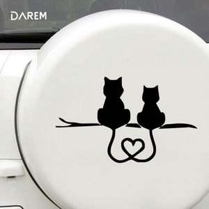 자동차 스티커 DIY 커플캣 차량용 주유구 포인트운전