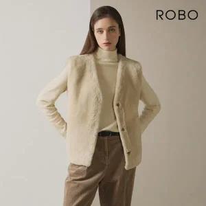 [로보][초특가]로보 V넥 무스탕 베스트