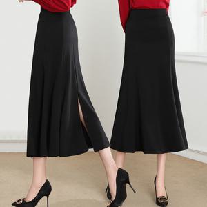 시즈올 여성용 올스판 밴딩 머메이드핏 롱스커트 치마 SK25