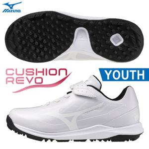 미즈노 쿠션레보 와이드 유소년 인조잔디화 화이트 11GT252701WT 야구화