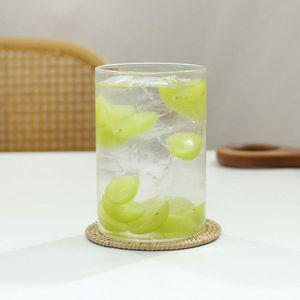 LS에레스 내열 유리컵 500ml잔 투명 디자인 물컵 음료 주스