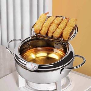 캠핑튀김기 스텐 인덕션 캠핑 자취용 튀김냄비 식 제품 가스불 업소용 단일