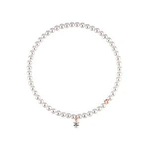 [도로시] 14k 루시 모이사나이트 스와진주 비드 팔찌_6프롱