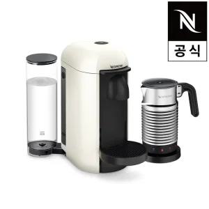 버츄오 플러스 캡슐 커피머신 화이트 + 에어로치노4