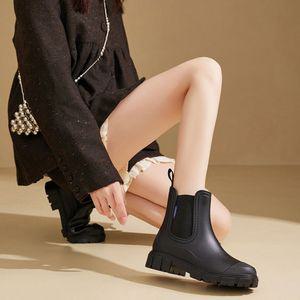 여성 베이직 숏 레인부츠 방수장화 장마철 첼시 장화