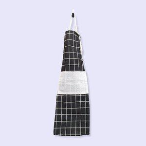 고품질 체크 앞치마 블랙 청소 주방 식당 이쁜 미술 (WFGFCFG)