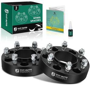 YHTAUTO 6x5.3 허브 중심 휠 스페이서 1.5인치 포드, 링컨 모델, 익스페디션, F-150, 내비게이터 2015-2023 타이어 및 M14x1.5 스터드, 87mm 보어 6 러그 2PCS 어댑터와 호환 가능