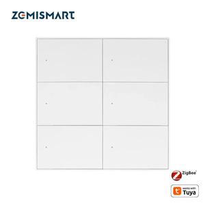 Zemismart 지그비 푸시 벽 조명 스위치, 중립 인터럽터가 있는 6 갱, 투야 알렉사 구글 홈 스마트싱스와 함