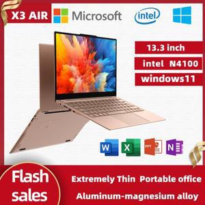 점퍼 X3 AIR 금속 쉘 노트북 13.3인치 Windows11 8GB RAM 512 SSD 인텔 셀러론 N4100 듀얼 밴드 WiFi 비즈