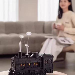 레트로기차가습기 사무실 리모컨 열차 무드등 미니 탁상용