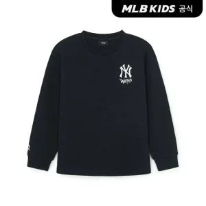 [MLB키즈 공식] 25FW 스트릿 베이직 로고 아트웍 티셔츠 NY (Black) 7ATSB0554-50BKS