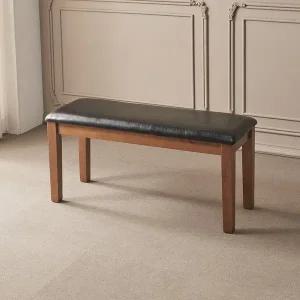 [라로퍼니처]빈츠 고무나무 원목 2인 벤치 식탁 의자 카페 인테리어