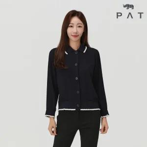 [PAT 여성] 니트배색 블루종 블라우스_1I62509