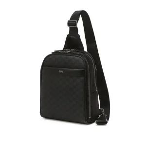 닥스 액세서리 25FW 블랙 DD로고 가죽 슬링백 DBBA5F723BK