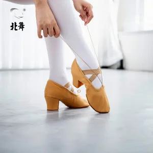발레 슈즈 토슈즈 무용 굽있는 연습 신발 밸리댄스