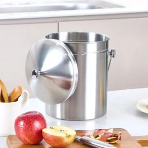 스테인레스 음식물쓰레기통 5L 아이스버킷 휴지통 주방용품