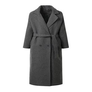 [미니멈에브리데이][미니멈 에브리데이]더블 카라 벨티드 누빔 롱 코트 (EB3JH001D)