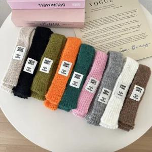 슬림 울 타이 머플러 롱 무지 니트 스카프 목도리