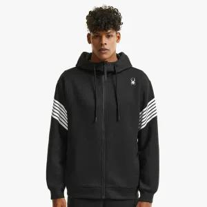 [롯데백화점]스파이더 [스파이더 본사] 공용 슬리브 프린트 후드 집업 자켓 SPHFCNFT302UBLK