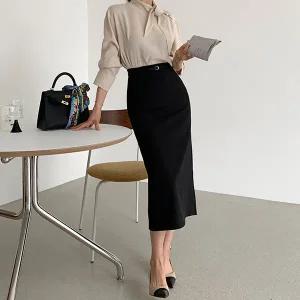 (뮬랑) 시그널 H라인 스커트(벨트set) (4col)[스커트CST58]