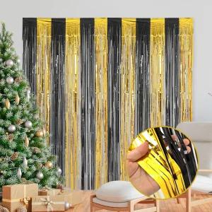 파티커튼 해피뉴이어 반짝이 수술 연말 파티 장식