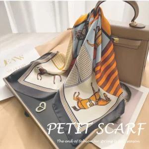 실크 스카프 우아한 패턴 봄 가을 선물 70X70