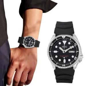 Seiko 세이코 [세금포함] [정품] Prospex 자동 다이버s 시계 블랙 실리콘 스트랩 SRPE93 명품시계 손목시계