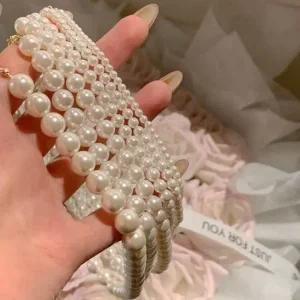 예쁜 진주 목걸이 8mm 패션 여성 액세서리 큰진주알목걸이 목걸이진주알 작은진주알목걸이