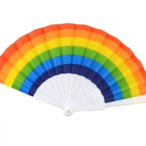 컬러 디자인부채 휴대 무지개 여름 접이식부채 (44tgN)