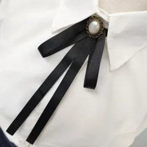 넥타이 브로치 리본 여성 초등 입학식 면접 여성코디 타이 넥타이브롯치 진주큐빅넥타이 뱃지