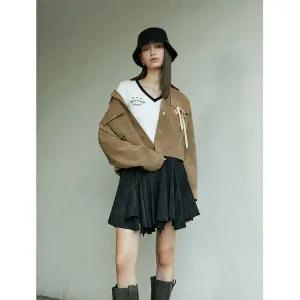 [에고이스트](대전신세계)카라배색 페이크레더 자켓 (ER4TZ900)