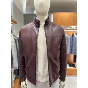 [갤러리아] [타임월드]바쏘 브라운 니트카라넥 양가죽 100% 자켓 BSY4UA72ABR