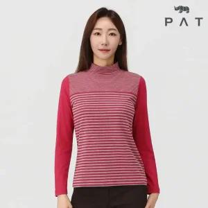 [PAT 여성] 코트나 멀티 스트라이프 목크넥 티셔츠_1J85482