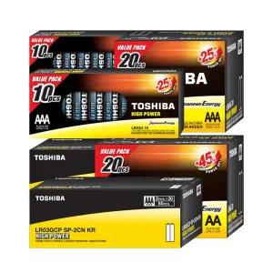 [도시바] 오래가는 알카라인 건전지 AA AAA 모음