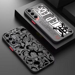 핸드폰케이스 트렌드 원피스 Zoro 서리로 덥은 반투명 갤럭시 S24 S23 S22 S21 S20 FE S10 S9 S8 Plus Pro 5G 소프트