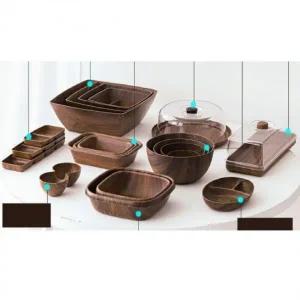 바구니 QLXE0025 소쿠리 바스켓 나무 무늬 정사각 바구니 2호