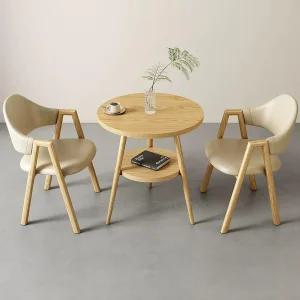 원형 티테이블 세트 거실 원탁 원룸 업소용 카페 발코니 북유럽 까페 창가 휴게실 인용 낮은