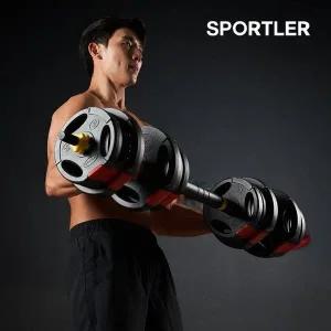 스포틀러 무게조절 덤벨 바벨 세트 조립식 아령