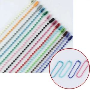 the꼬미꼬미  컬러 볼체인 키링 군번줄 목걸이체인 구슬연결고리