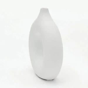 [콩심팥심]도자기 인테리어 꽃병 19.5cm 화이트 오브제 화병