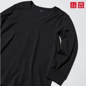 [정품] [무료배송] 유니클로 극난 히트텍 브이넥 이너내의 9부소매 2컬러