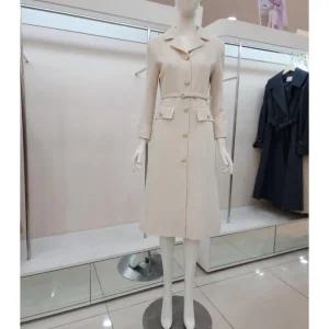 JJ JIGOTT [JJ지고트]버튼 장식 롤업 슬리브 원피스 GN3A0OP18 DG 722316